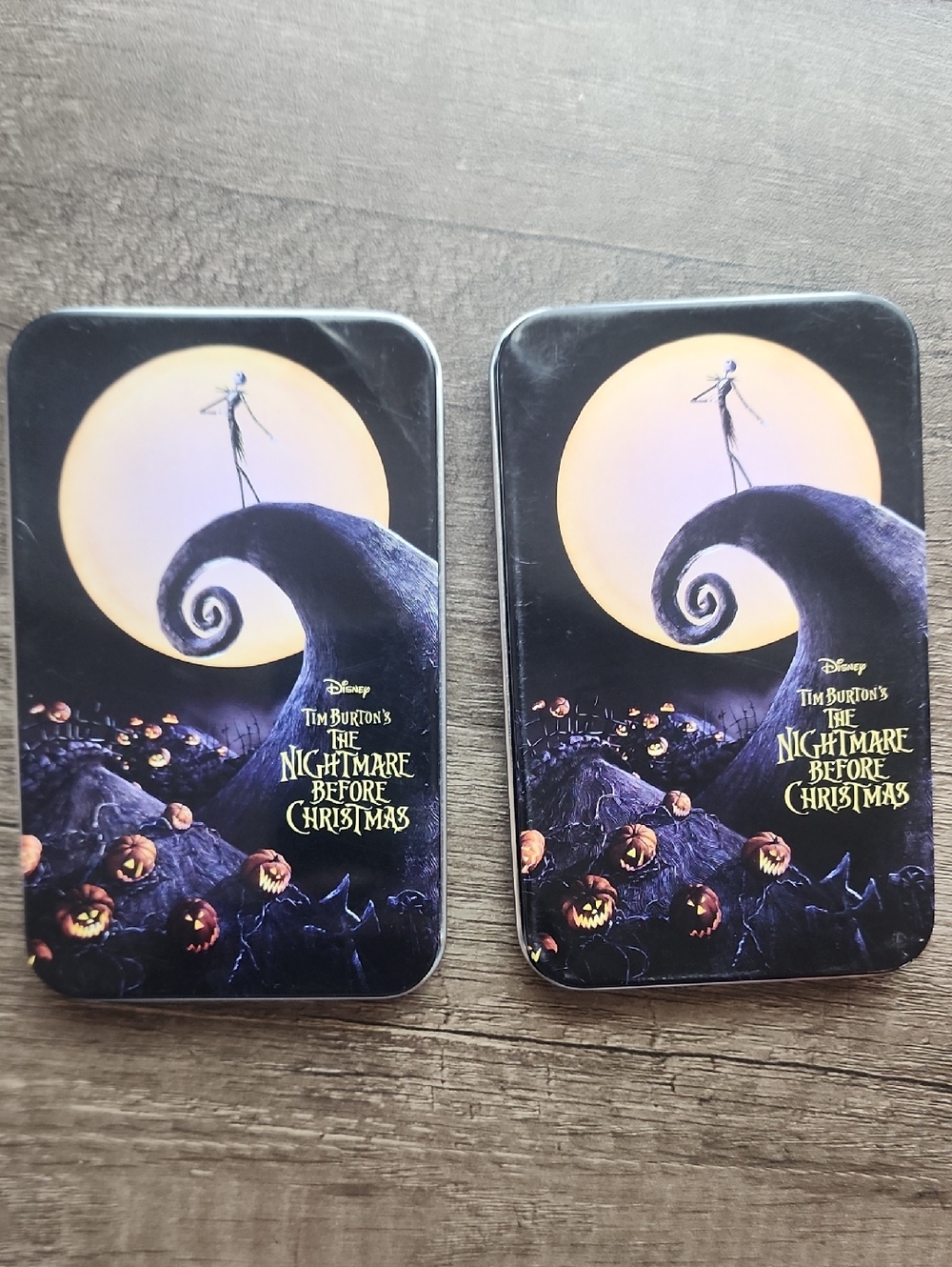 Disney The Nightmare Before Christmas Tin Set — Black, Purple, Yellow Artwork